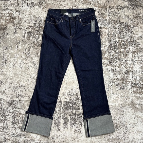 NWT Blank NYC Dark Blue Jeans with Cuffed Hem Size 27 - Picture 2 of 9